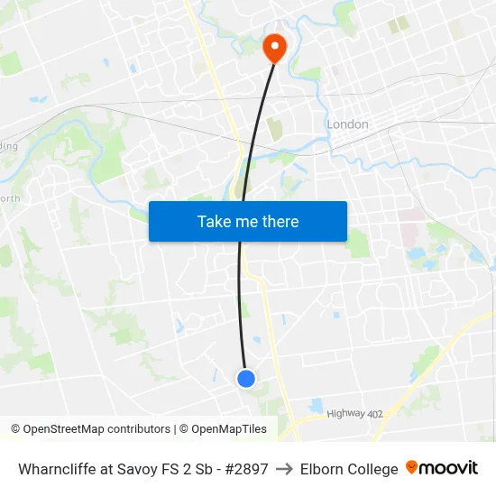 Wharncliffe at Savoy FS 2 Sb - #2897 to Elborn College map