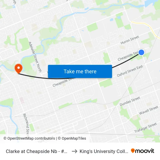 Clarke at Cheapside Nb - #2934 to King's University College map
