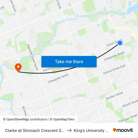 Clarke at Stronach Crescent Sb - #2936 to King's University College map