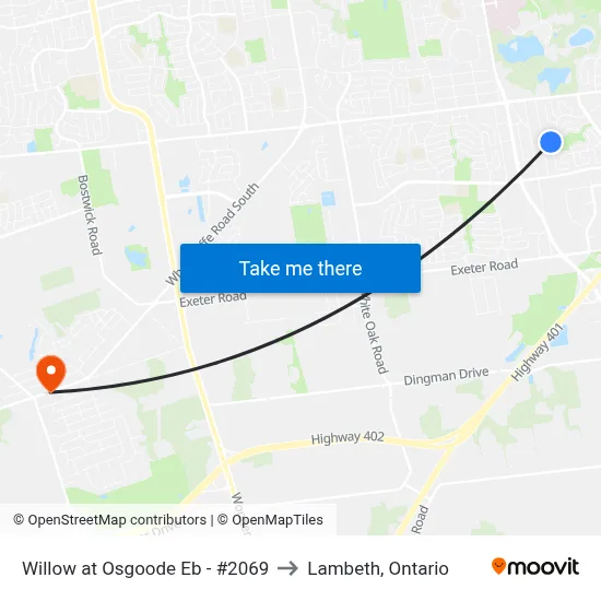 Willow at Osgoode  Eb - #2069 to Lambeth, Ontario map