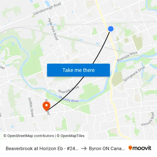 Beaverbrook at Horizon Eb - #2417 to Byron ON Canada map