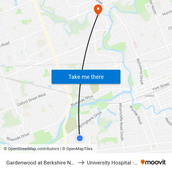 Gardenwood at Berkshire Nb - #759 to University Hospital - LHSC map