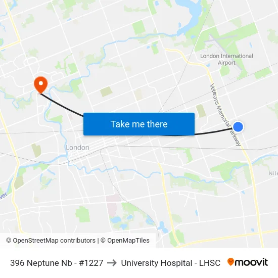 396 Neptune Nb - #1227 to University Hospital - LHSC map
