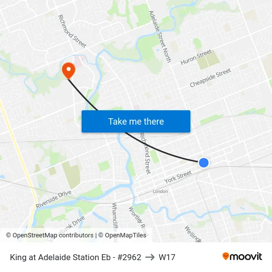 King at Adelaide Station Eb - #2962 to W17 map