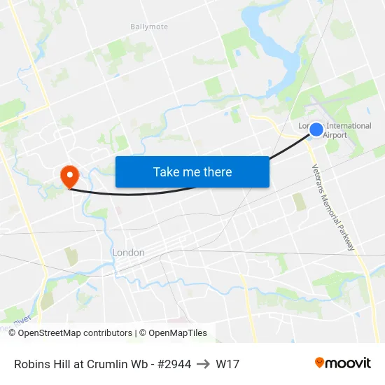 Robins Hill at Crumlin Wb - #2944 to W17 map