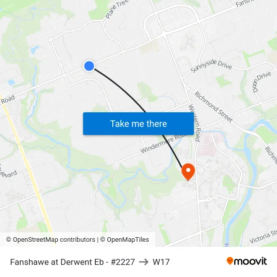 Fanshawe at Derwent Eb - #2227 to W17 map