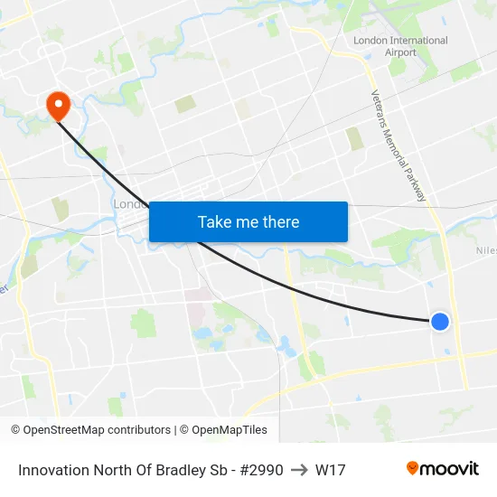 Innovation North Of Bradley Sb - #2990 to W17 map