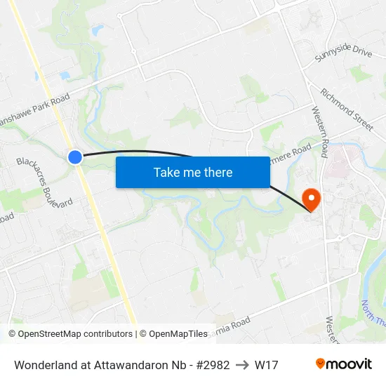 Wonderland at Attawandaron Nb - #2982 to W17 map