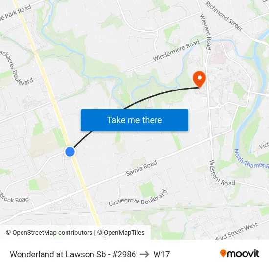 Wonderland at Lawson Sb - #2986 to W17 map