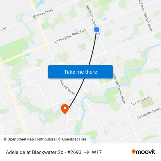 Adelaide at Blackwater Sb - #2693 to W17 map