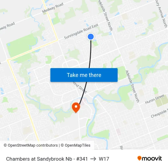 Chambers at Sandybrook Nb - #341 to W17 map