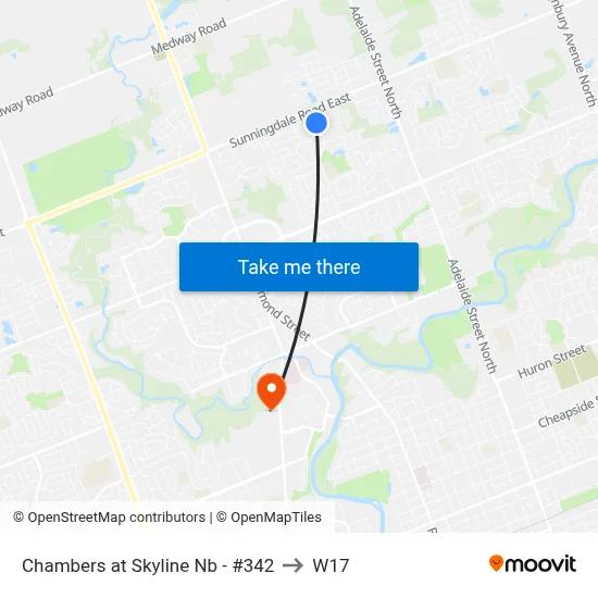 Chambers at Skyline Nb - #342 to W17 map