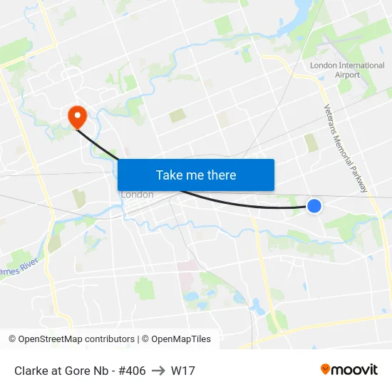 Clarke at Gore Nb - #406 to W17 map