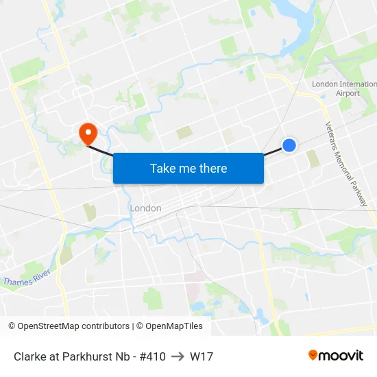 Clarke at Parkhurst Nb - #410 to W17 map