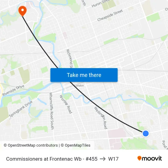 Commissioners at Frontenac Wb - #455 to W17 map