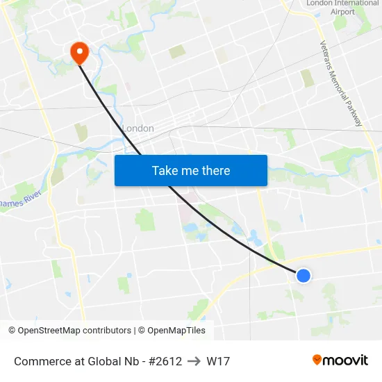 Commerce at Global Nb - #2612 to W17 map