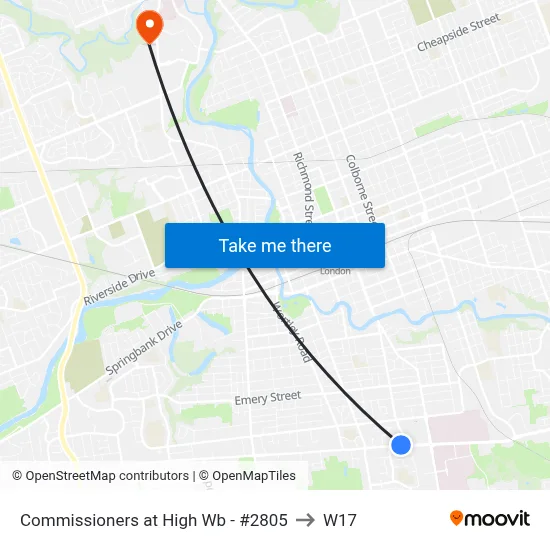 Commissioners at High Wb - #2805 to W17 map