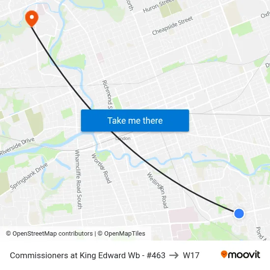 Commissioners at King Edward Wb - #463 to W17 map