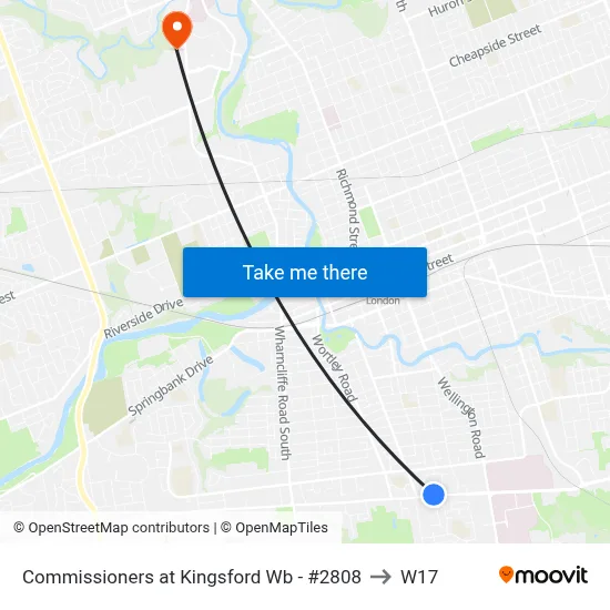 Commissioners at Kingsford Wb - #2808 to W17 map