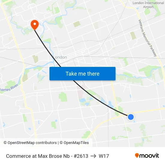 Commerce at Max Brose Nb - #2613 to W17 map