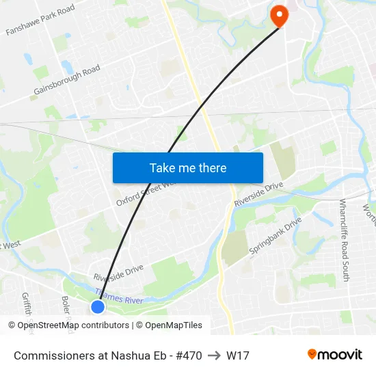 Commissioners at Nashua Eb - #470 to W17 map