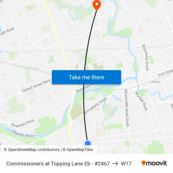 Commissioners at Topping Lane Eb - #2467 to W17 map