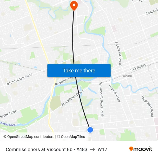 Commissioners at Viscount Eb - #483 to W17 map