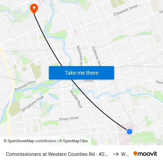 Commissioners at Western Counties Rd - #2426 to W17 map