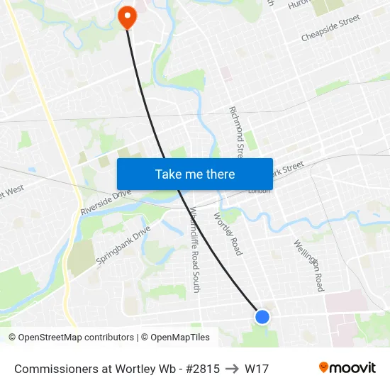 Commissioners at Wortley Wb - #2815 to W17 map