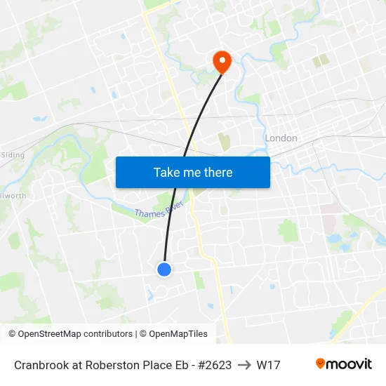 Cranbrook at Roberston Place Eb - #2623 to W17 map