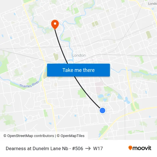 Dearness at Dunelm Lane Nb - #506 to W17 map