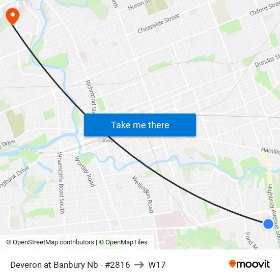 Deveron at Banbury Nb - #2816 to W17 map