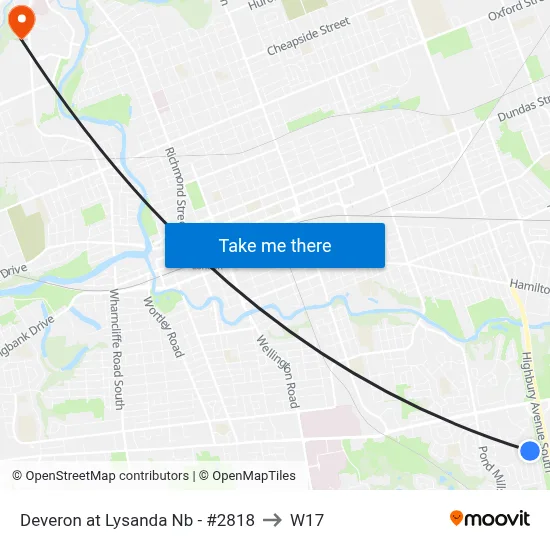 Deveron at Lysanda Nb - #2818 to W17 map