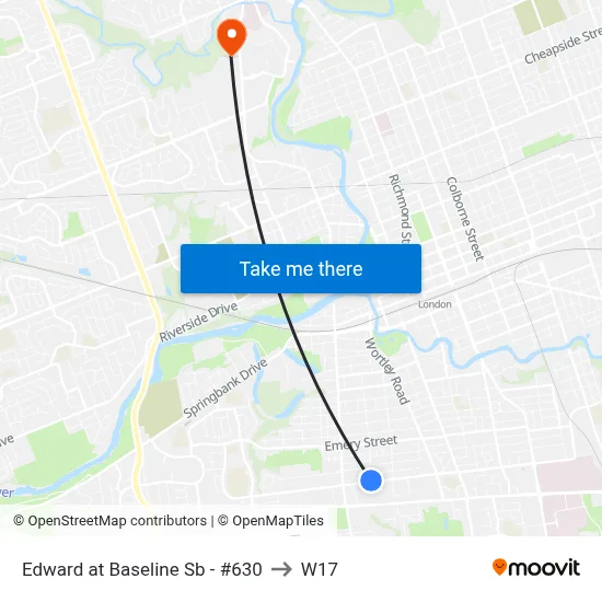 Edward at Baseline Sb - #630 to W17 map