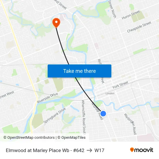 Elmwood at Marley Place Wb - #642 to W17 map