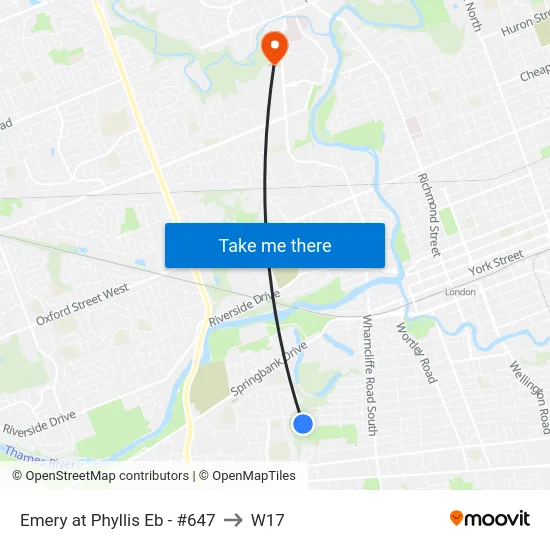 Emery at Phyllis Eb - #647 to W17 map