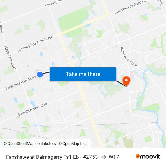 Fanshawe at Dalmagarry Fs1 Eb - #2753 to W17 map