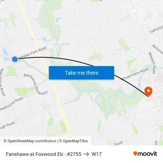 Fanshawe at Foxwood Eb - #2755 to W17 map