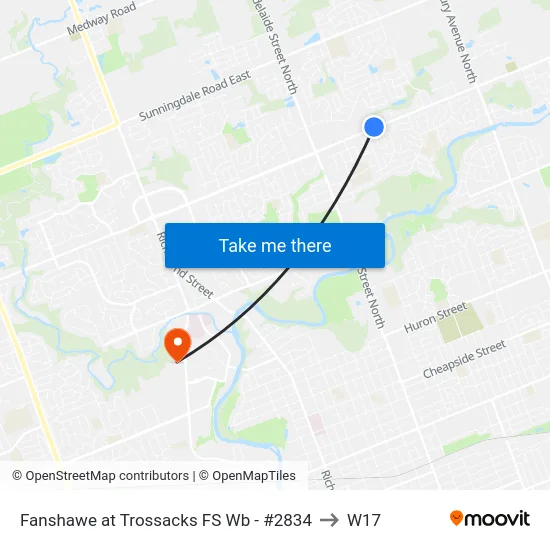 Fanshawe at Trossacks FS Wb - #2834 to W17 map