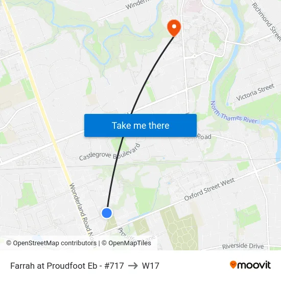 Farrah at Proudfoot Eb - #717 to W17 map