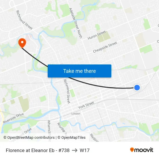 Florence at Eleanor Eb - #738 to W17 map