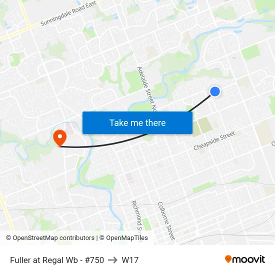 Fuller at Regal Wb - #750 to W17 map