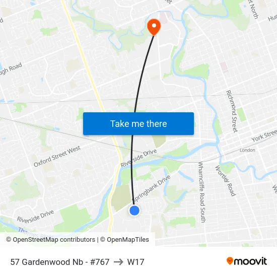 57 Gardenwood Nb - #767 to W17 map