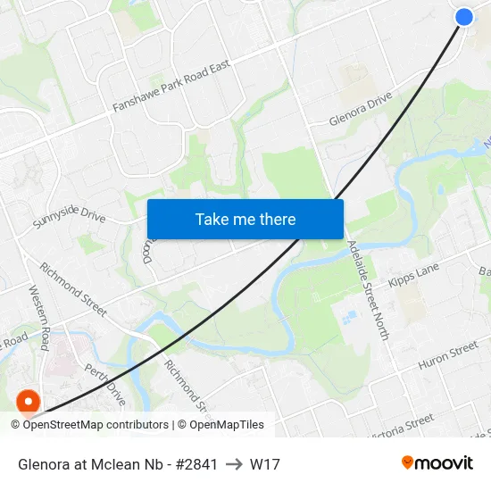 Glenora at Mclean Nb - #2841 to W17 map