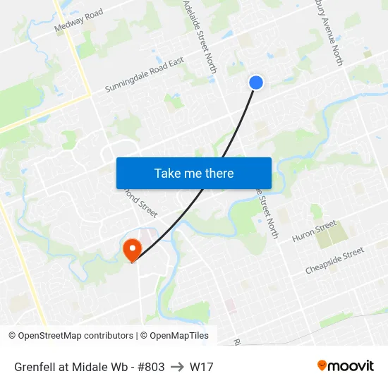 Grenfell at Midale Wb - #803 to W17 map