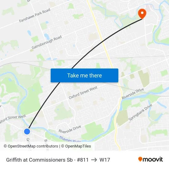 Griffith at Commissioners Sb - #811 to W17 map
