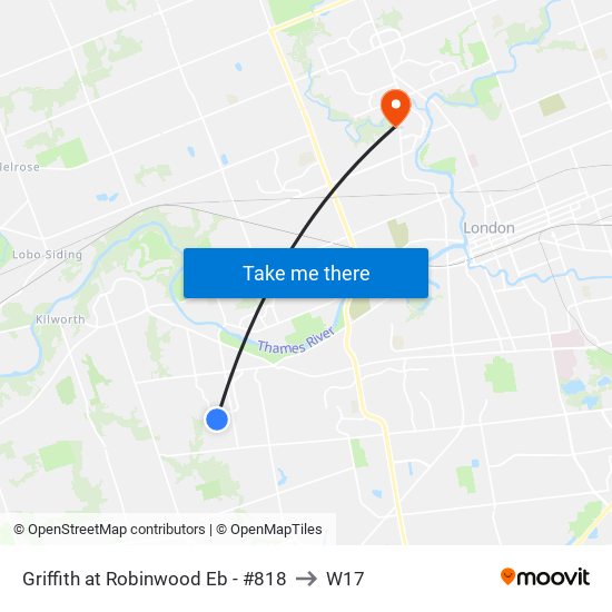 Griffith at Robinwood Eb - #818 to W17 map