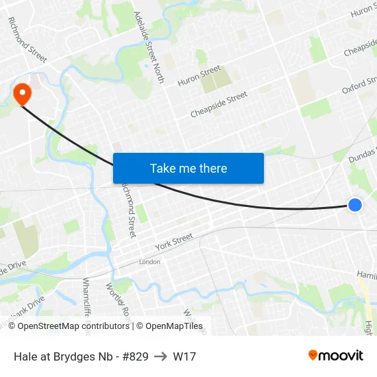 Hale at Brydges Nb - #829 to W17 map