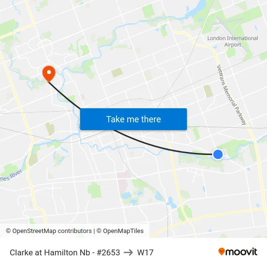 Clarke at Hamilton Nb - #2653 to W17 map