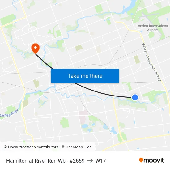 Hamilton at River Run Wb - #2659 to W17 map